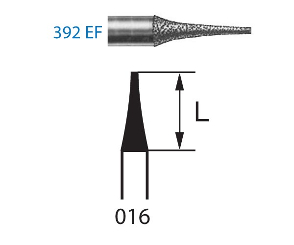 392EF.314.016 KOMET diamante clinica 5 ud